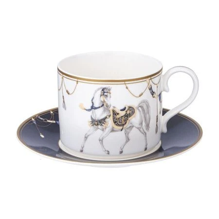 Чайный набор 2пр фарфор Horse club на 1 персону 300мл (36)