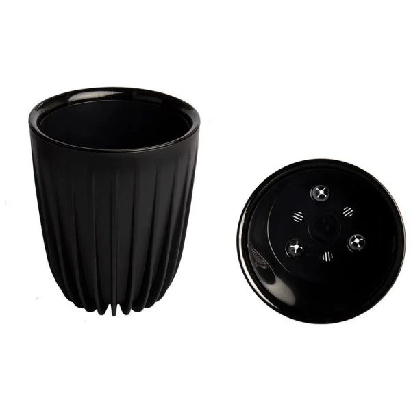 Горшок цветочный 3,3л 17*20,5см пластик СИГМА с вкладкой черный (9)