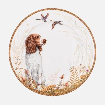 Тарелка мелкая 20,5см фарфор ОХОТА десертная (24)