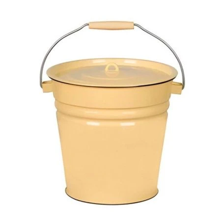 Ведро 12л эмаль слон.кость с крышкой коническое (5)