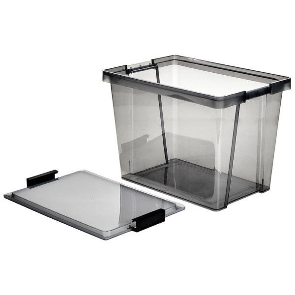 Контейнер для хранения 30л пластик ХЕНДИ черный прозрачный (11)