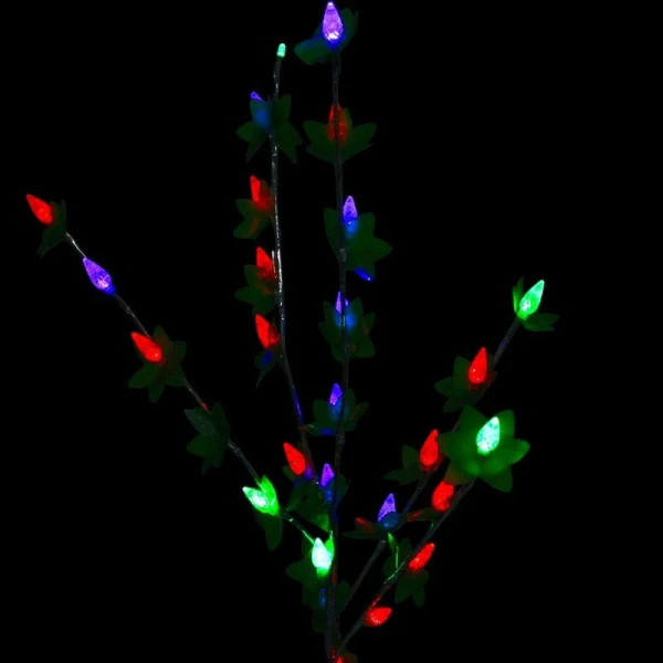 Дерево светодиодное 70см ШИШКА (28 диодов многоцветных) JC-5865 без режимов (50)