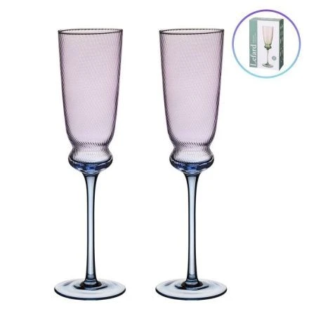Бокалы для шампанского набор 2шт 210мл стекло Twist & Shine фиолетовый (15)