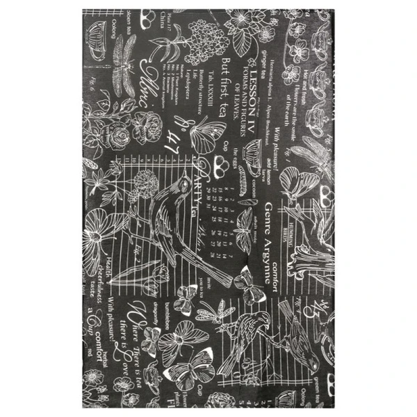 Полотенце кухонное 45*70см рогожка ВЕРСАЛЬ ЧЕРНЫЙ с каймой LeSonnet арт. 3