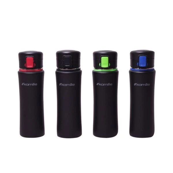 Термобутылка для воды 500мл нерж.сталь (красный, чёрный, зелёный,синий) арт. 2066 (24)