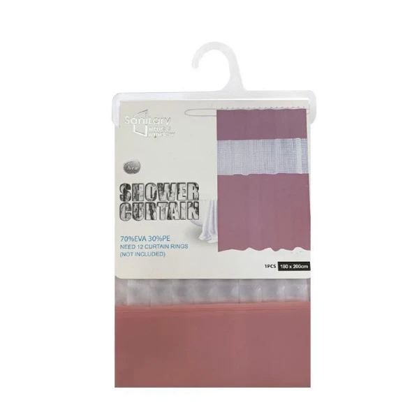 Штора для ванной 70%EVA/30%PE 180*200 пудра JC-14117 (48)