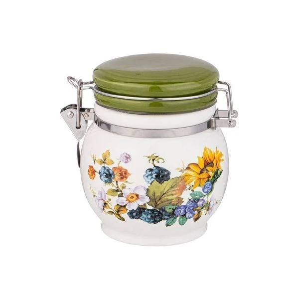 Банка для сыпучих продуктов 450мл 10,3*12см керамика УРОЖАЙ (32)