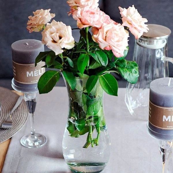 Ваза для цветов 25,5см стекло ФЛОРА (6)