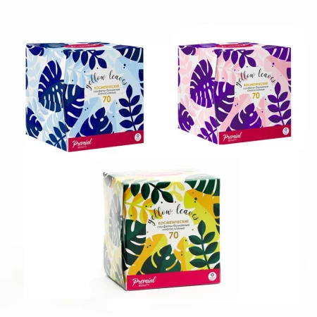 Салфетки бумажные в коробке PREMIAL многослойные 70шт белые нон-стоп (27)