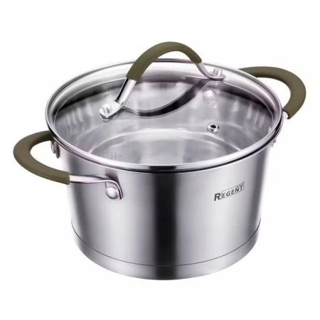 Кастрюля 2,3л нерж.сталь Oliva со стекл.крышкой 18*10,5см 67-1318 (6)