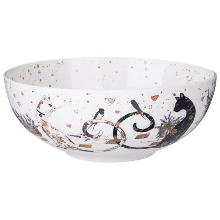 Салатник 850мл 17,5*6,5см фарфор ЛАВАНДОВЫЕ КОТЫ (24)