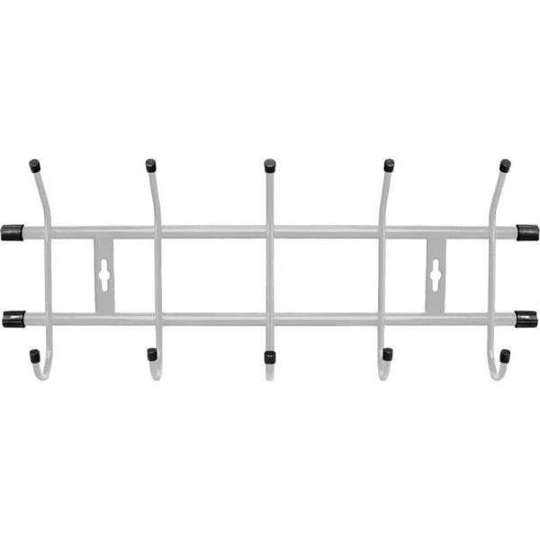 Вешалка 5 крючков настенная 484*188мм металл серая матовая ВН5 (5) 186530004