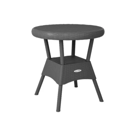 Стол круглый пластик Rattan Ola Dom 70см h72см антрацит (1)