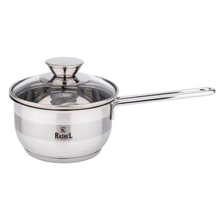 Ковш 700мл нерж.сталь МИНИ со стекл.крышкой 12*7см (9)