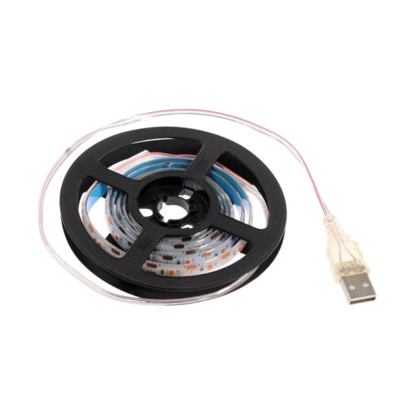 Фитолента светодиодная мультиспектральня 1м,5В,SMD5050, IP65,6.2Вт,60 LED/м, USB Luazon (100)