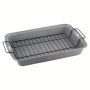 Форма для запекания 37,5*26*5,5см угл.сталь АП с решеткой для гриля, арт. 6001M (16)