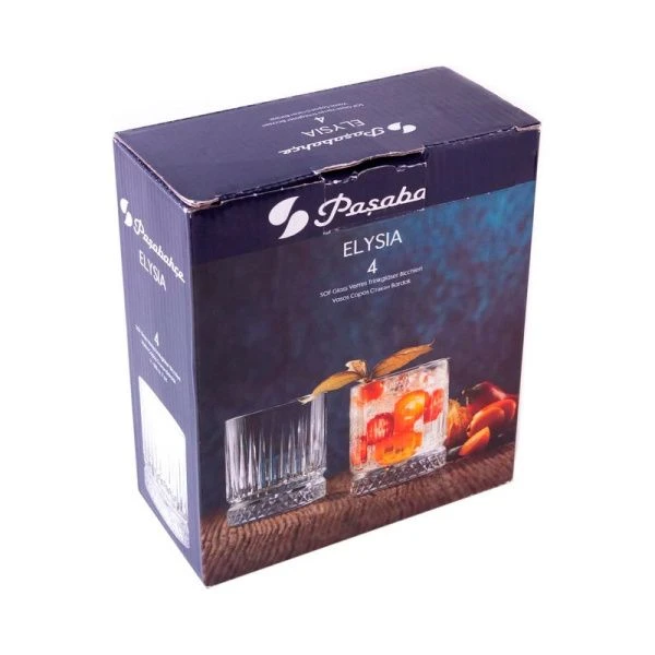 Стаканы набор 4шт 210мл стекло ЭЛИЗИЯ низкие (6)