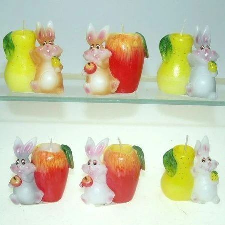 яяяСвеча декоративная Заяц, L5 W3 H6см, 18в.