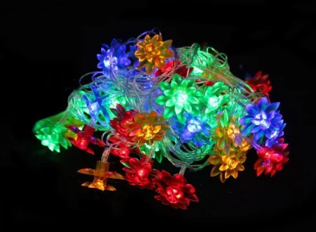 Гирлянда электрическая Цветочки 5,5м 28 диодов JC-862 (50)