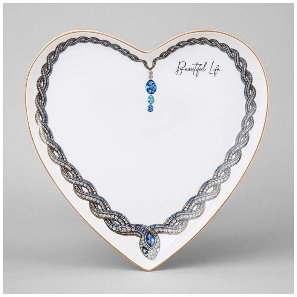 Тарелка мелкая 21,5*2см фарфор BEAUTIFUL LIFE сердце (48)