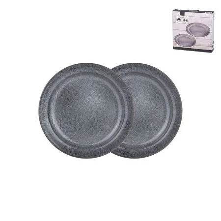 Тарелки мелкие набор 2шт 19см фарфор ГРАФИТ десертные (12)