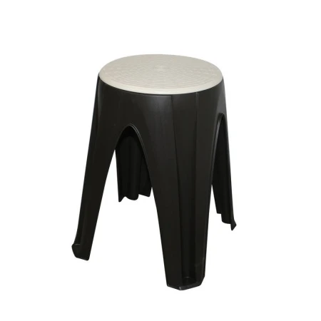 Табурет с вращающимся сиденьем 35,3*45см пластик Rattan горький шоколад (7) ВЫВОД