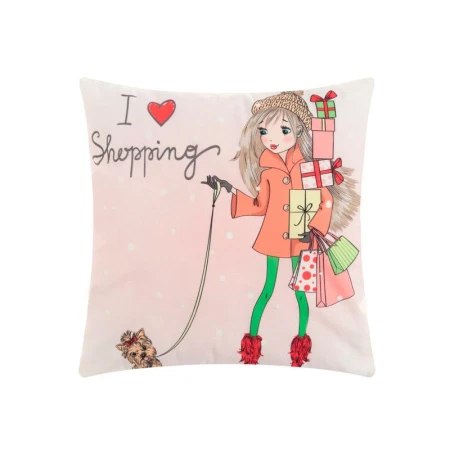 Наволочка декоративная 40*40см велюр Девичьи истории Shopping
