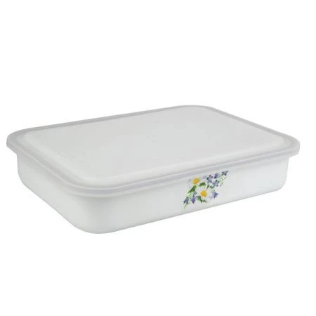 Лоток 2,5л эмаль РОМАШКОВОЕ ПОЛЕ с пласт.крышкой С-2511кп/4 (8)