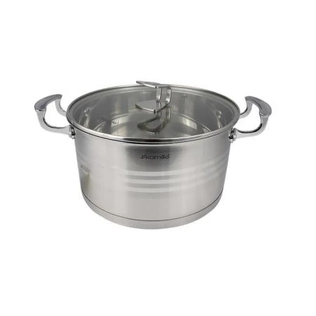 Кастрюля 4,4л нерж.сталь со стекл.крышкой 22см арт. 5856 (4)