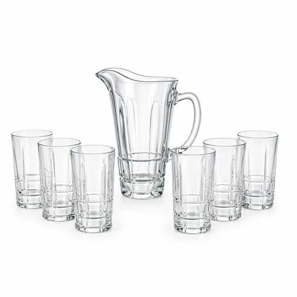 Набор питьевой 7пр (кувшин 1,5л 24*13см стаканы 280мл 13*7см 6шт) стекло в подар. коробке (6)