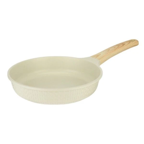 Сковорода 24см h5,4см алюминий АП RAN ручка soft-touch имит. дерева индукция бежевая (6)