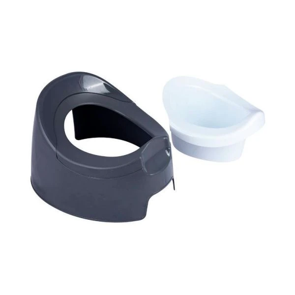 Горшок детский 310*280*210мм пластик со вставкой бело-серый (12)