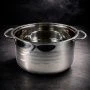 Кастрюля 14,5л 36*19см нерж.сталь с мет.крышкой индукция JC-182