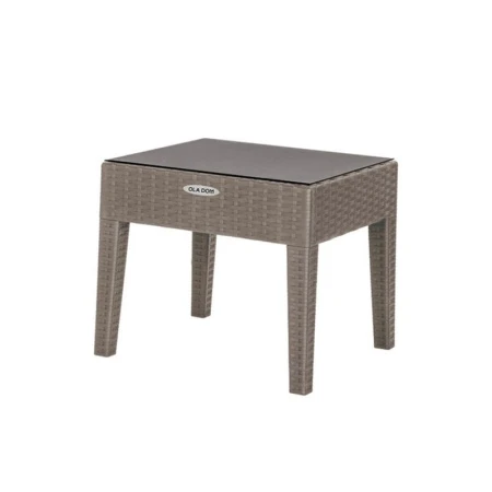 Стол журнальный 46*53*45см пластик Rattan Ola Dom серый прямоугольный (1) Стол журнальный 46*53*45см пластик Rattan Ola Dom серый прямоугольный (1)