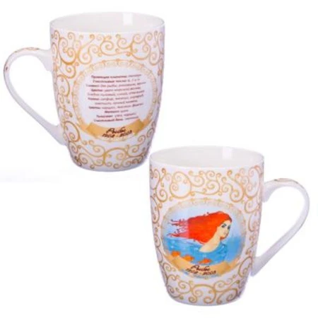 Кружка 300мл фарфор РЫБЫ NBC-G (48)