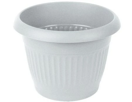 Кашпо 2,8л d200мм пластик ЛИВИЯ мрамор БЕЗ ПОДДОНА (50) ВЫВОД