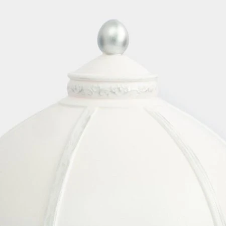 Фонарь новогодний с подсветкой 20см пластик белый Лошадь под куполом Horse ANLAF-YJHS1123