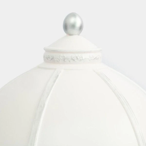 Фонарь новогодний с подсветкой 20см пластик белый Лошадь под куполом Horse ANLAF-YJHS1123