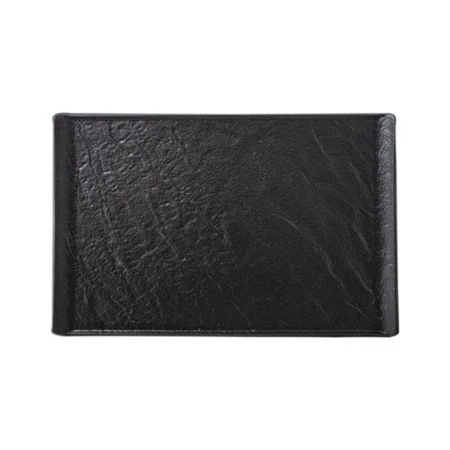 Тарелка мелкая 29,5*14,5см фарфор Slatestone черный прямоугольная WL-661109/A (3/24)