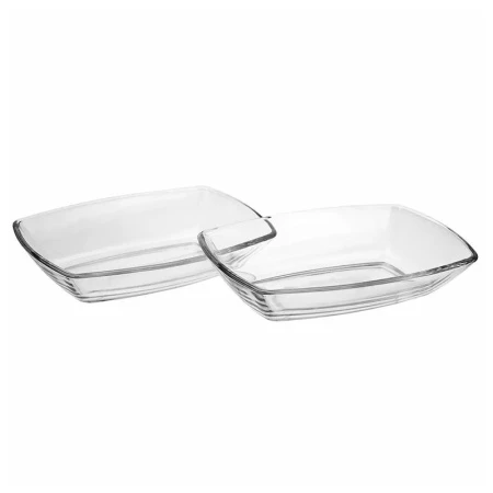 Блюдо прямоугольное набор 2шт 120*180мм стекло ТОКИО (12)