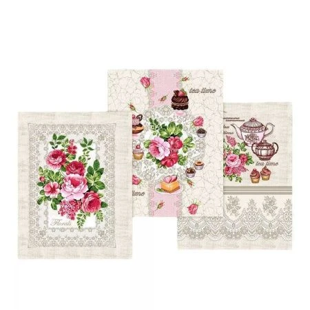 Полотенце кухонное вафельное 45*60см Чаепитие