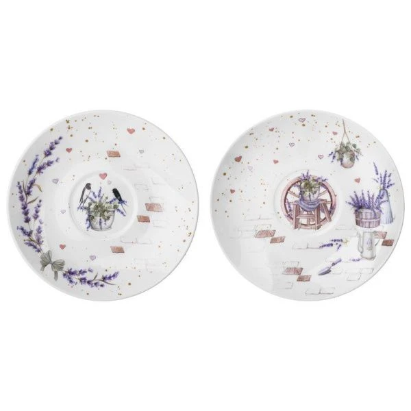 Чайный набор 12пр фарфор ЛАВАНДОВЫЕ КОТЫ на 6 персон 275мл (4)