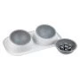 Миска для животных двойная 450мл пластик ТВИКС МАКСИ + подарок миска для медл. кормл. смоки (8)
