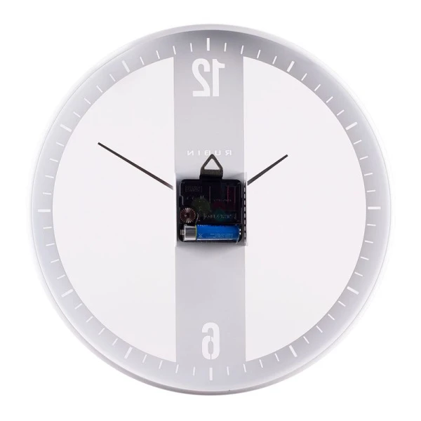 Часы настенные 32см металл РУБИН Классика открытая стрелка, белый (10)
