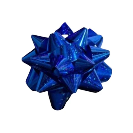 Набор для упаковки подарков (лента упаковочная 10мм*10м и бант) синяя (360) JC-17120