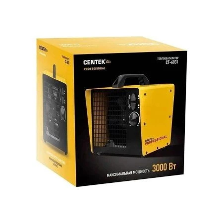 Тепловентилятор пластик Centek CT-6031 профессиональный 1000/2000/3000Вт, защита от перегрева, 35м3