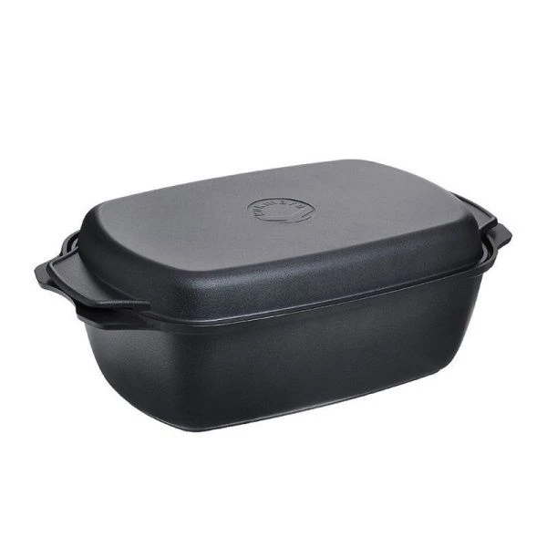 Гусятница 4,5л алюминий АП 2-х слойное ТРАДИЦИЯ с крышкой (2)