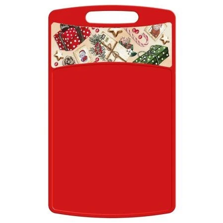 Доска разделочная 335*220*4мм пластик ИГРУШКИ с декором красный прямоугольная (20) 223151306/03