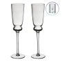 Бокалы для шампанского набор 2шт 210мл стекло Twist & Shine (15)