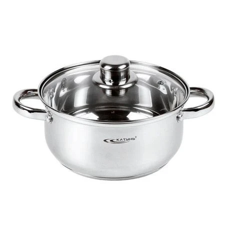 Кастрюля 3,2л нерж.сталь ГРЕТТА стек.крышка 3сл.дно индукция KT04-D-30 (4)